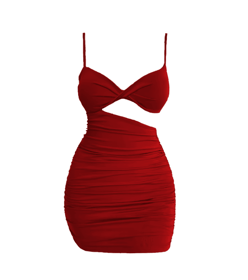 Single’s Inferno 3 Kim Gyu-ri Inspired Dress 001 - Asian Petite Size S (Normal Size XS) / Red - Dresses