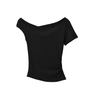 Single’s Inferno 4 Chung You-jin Inspired Top 001 - Asian Petite Size XS (Normal Size XXS) / Black - Shirts & Tops