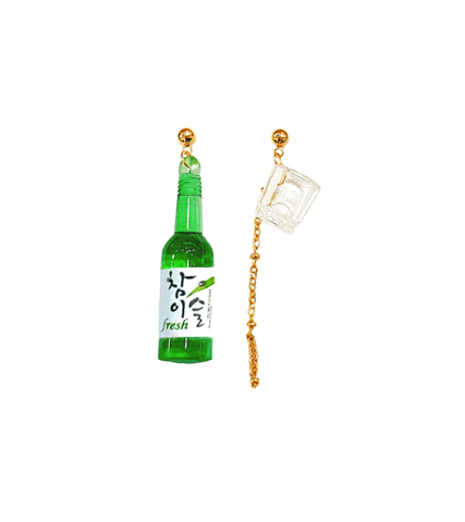 Soju Earrings - ONE SIZE ONLY / Gold / 100% Handmade in South Korea - Earrings