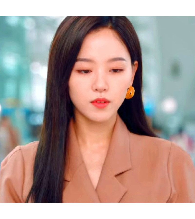 Start Up Kang Han-na Inspired Earrings 003 - ONE SIZE ONLY / Gold - Earrings