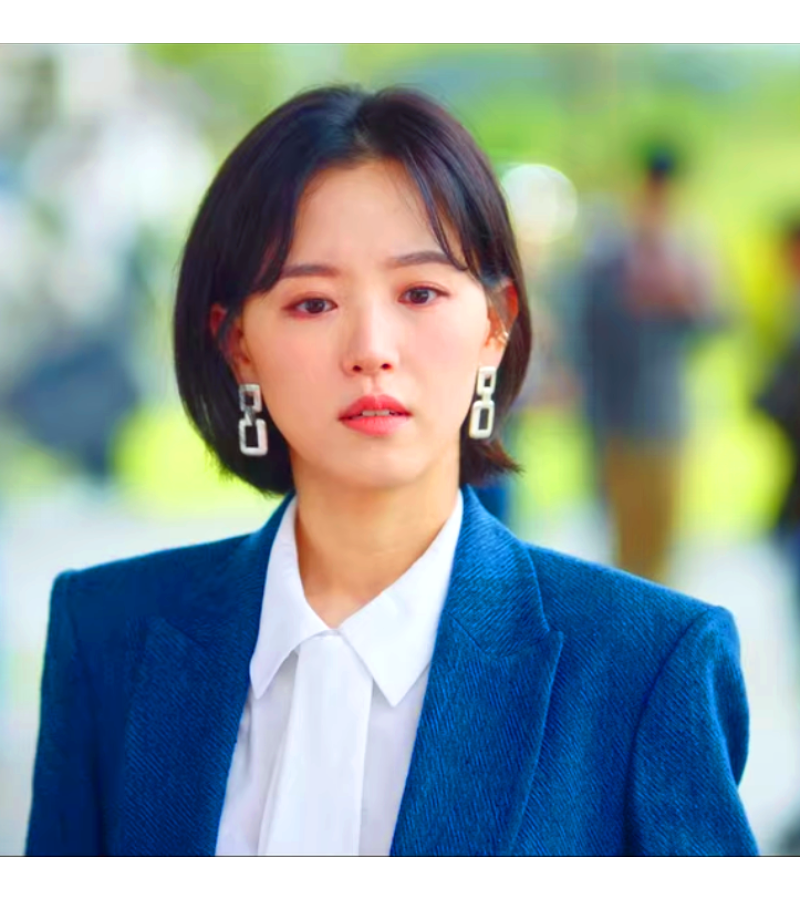 Start Up Kang Han-na Inspired Earrings 004 - ONE SIZE ONLY / Silver - Earrings