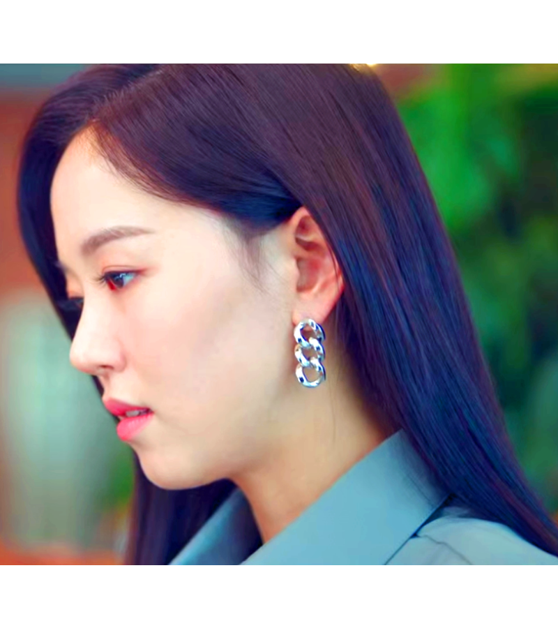 Start Up Kang Han-na Inspired Earrings 005 - ONE SIZE ONLY / Silver - Earrings