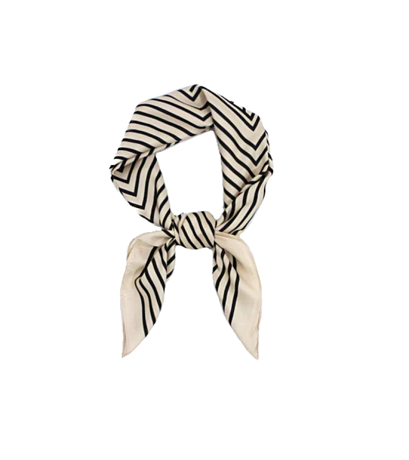 Start Up Suzy (Bae Suzy) Inspired Scarf 001 - Short - Suitable as a Neck Scarf and as a Hairtie / Beige - Scarfs