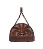 Teak Wood Bamboo Top Handle Bag - Teak Wood - Bags