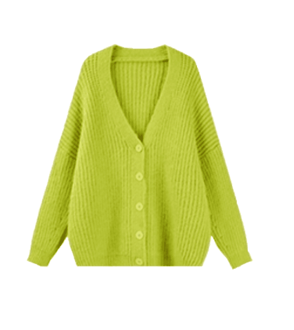 The Glory Park Yeon-Jin (Lim Ji-Yeon) Inspired Cardigan 001 - S / No Black Buttons / Lime Green - Cardigans