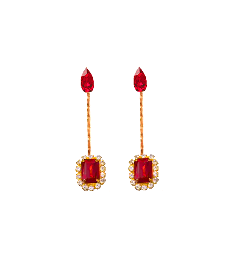 The Glory Park Yeon-Jin (Lim Ji-Yeon) Inspired Earrings 006 - ONE SIZE ONLY / Red - Earrings