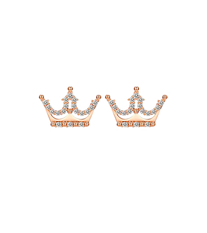 The King: Eternal Monarch Inspired Crown Earrings 001 - ONE SIZE ONLY / Gold - Earrings