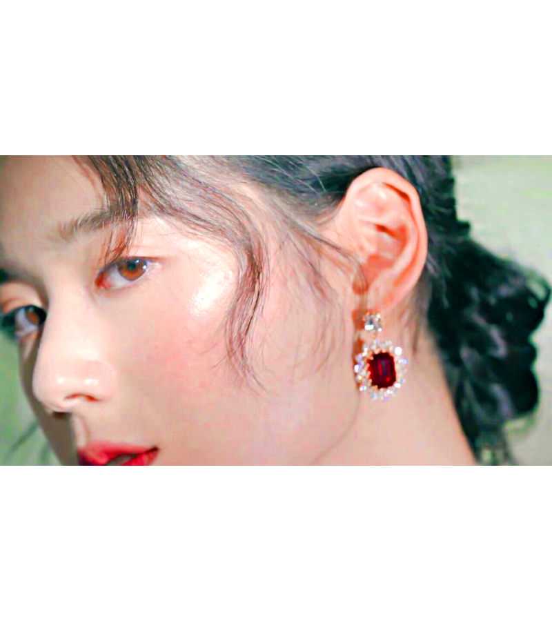 The King: Eternal Monarch Jung Eun-chae Inspired Earrings 008 - ONE SIZE ONLY / Red - Earrings