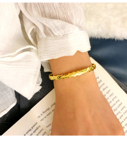 The King: Eternal Monarch Kim Go-eun Inspired Bangle 001 - ONE SIZE ONLY / Cuff Version / Gold - Bangle