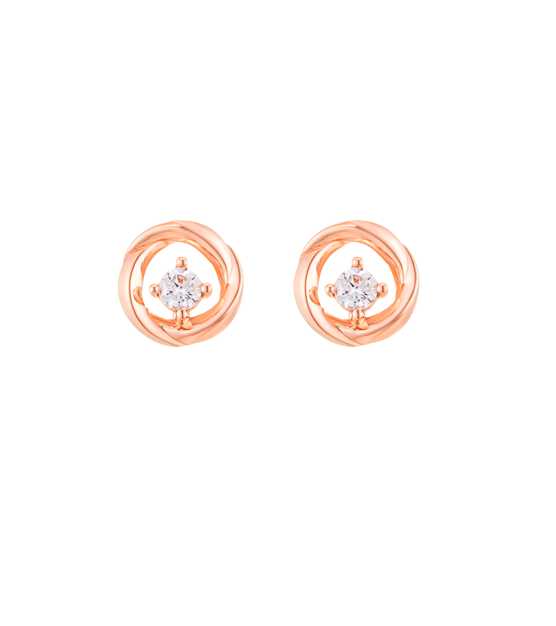 The King: Eternal Monarch Kim Go-eun Inspired Earrings 019 - ONE SIZE ONLY / Rose Gold - Earrings