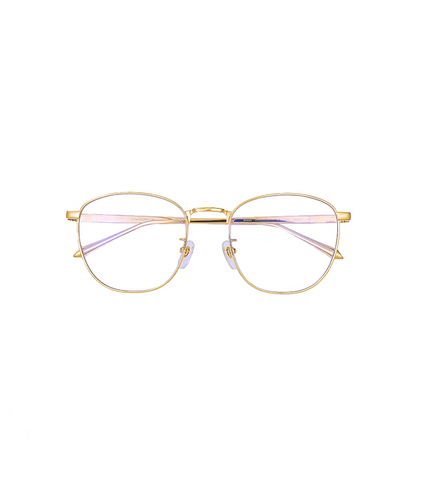 The King: Eternal Monarch Lee Min-ho Inspired Glasses 001 - ONE SIZE ONLY / Gold / Frame only with no lens - Glasses