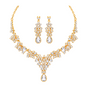The Remarried Empress Empress Navier (Shin Min-a) Inspired Earrings and Necklace Set 002 - Full Set (Earrings + Matching Necklace) / Gold