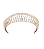 The Remarried Empress Empress Navier (Shin Min-a) Inspired Tiara Crown 001 - ONE SIZE ONLY (14 CM x 3.5 CM) / Gold - Accessories