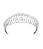 The Remarried Empress Empress Navier (Shin Min-a) Inspired Tiara Crown 001 - ONE SIZE ONLY (14 CM x 3.5 CM) / Silver - Accessories