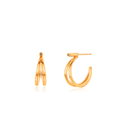 The World of The Married Kim Hee-ae Inspired Earrings 004 - ONE SIZE ONLY / Gold - Earrings