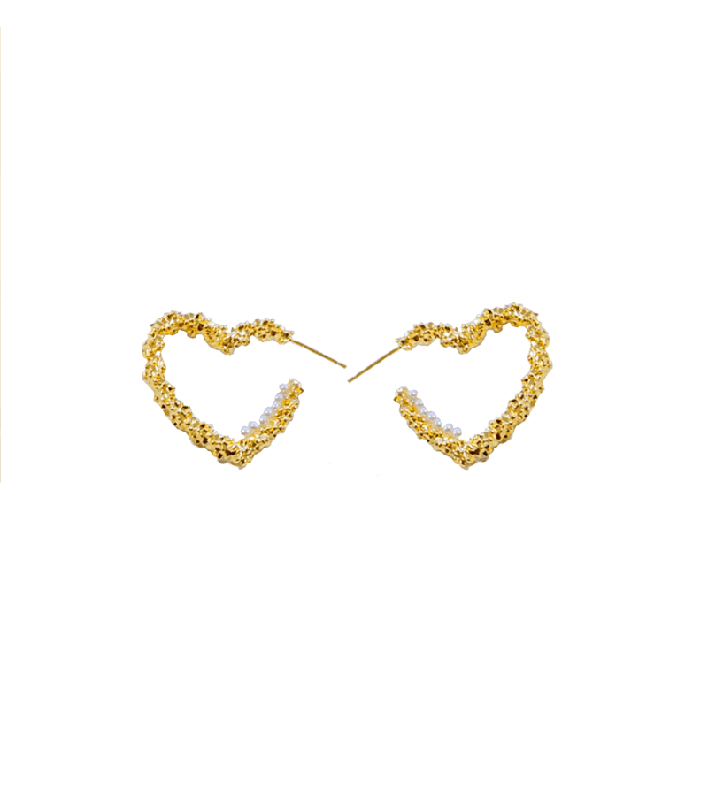 Valentine My Heart Earrings in Gold - ONE SIZE ONLY / Gold - Earrings