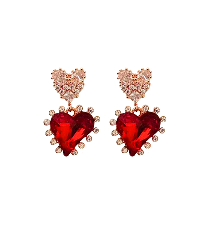 Valentine’s Day Earrings in Red - ONE SIZE ONLY / Red - Earrings