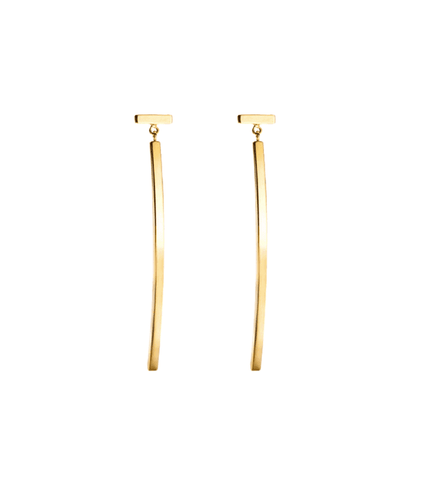 Vincenzo Hong Cha-young (Jeon Yeo-been / Jeon Yeo-bin) Inspired Earrings 003 - ONE SIZE ONLY / Gold / Plain (Without Rhinestones) - Earrings