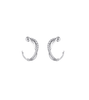 Vincenzo Hong Cha-young (Jeon Yeo-been / Jeon Yeo-bin) Inspired Earrings 012 - ONE SIZE ONLY / Silver / Semi Hoop Earrings - Earrings