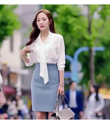 Whats Wrong With Secretary Kim Two-Piece Dress - S / Blue - Suits