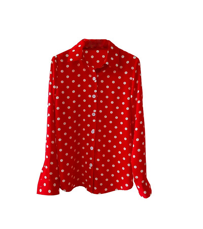 When The Camellia Blooms Gong Hyo Jin Inspired Top 003 - S / Red - Tops