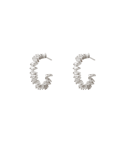 Blackpink Jennie Inspired Earrings 002 - ONE SIZE ONLY / Silver - Earrings