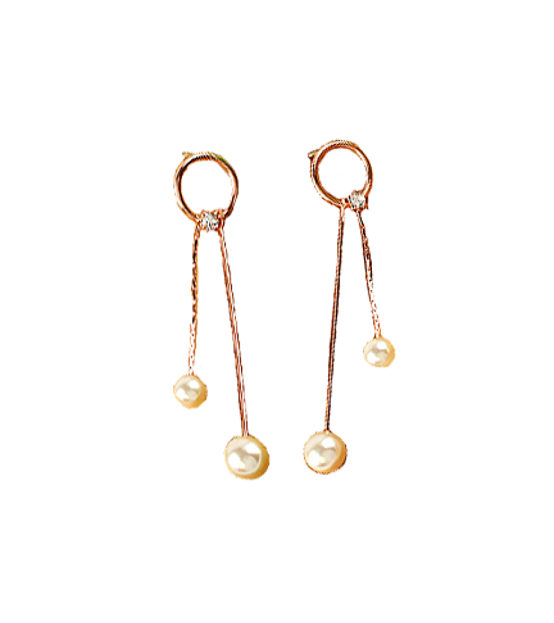 Crash Landing on You Seo Ji-hye Inspired Earrings 001 - ONE SIZE ONLY / Rose Gold - Earrings