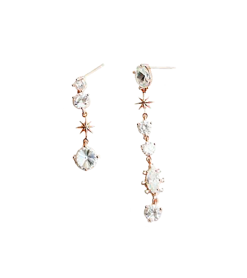 Crash Landing on You Seo Ji-hye Inspired Earrings 004 - ONE SIZE ONLY / White - Earrings