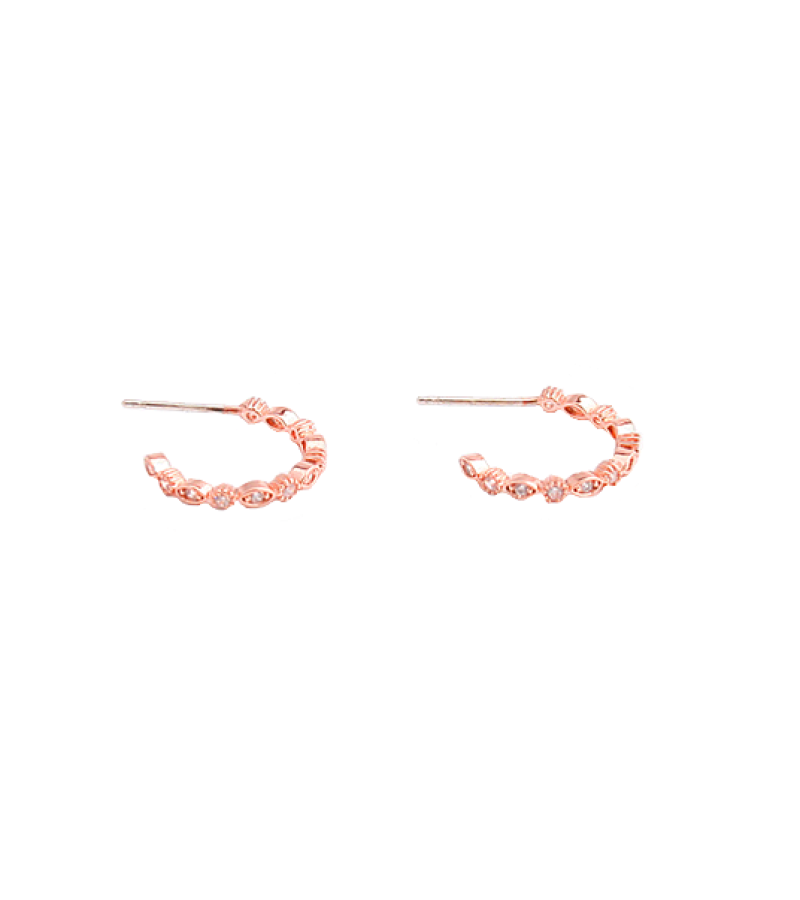 Crash Landing on You Son Ye-jin Inspired Earrings 001 - ONE SIZE ONLY / Rose Gold - Earrings