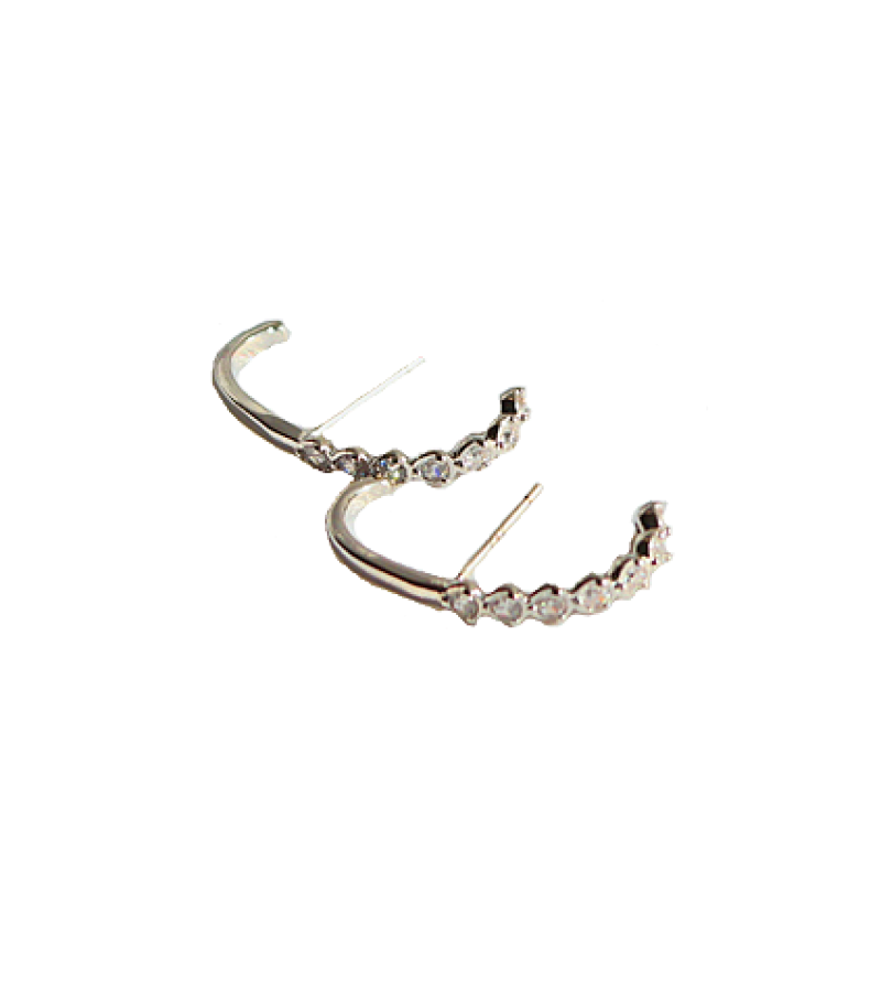 Crash Landing on You Son Ye-jin Inspired Earrings 019 - ONE SIZE ONLY / Silver - Earrings