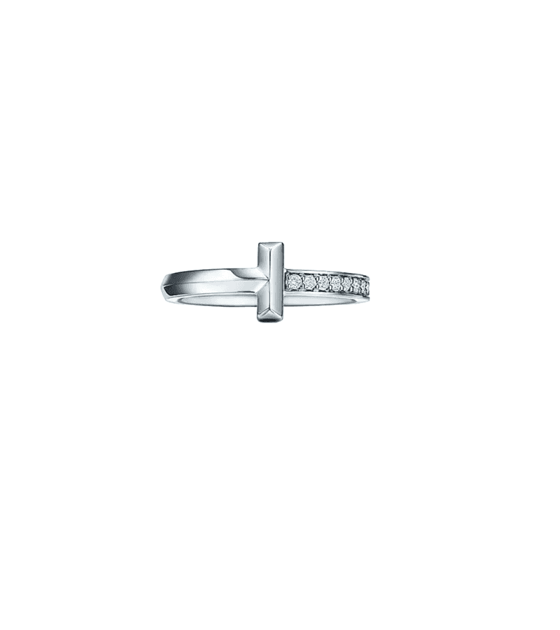 Eve Lee La-el (Seo Ye-ji) Inspired Ring 002 - Half-Bejeweled (With Rhinestones) / Thin Ring / Silver - Rings