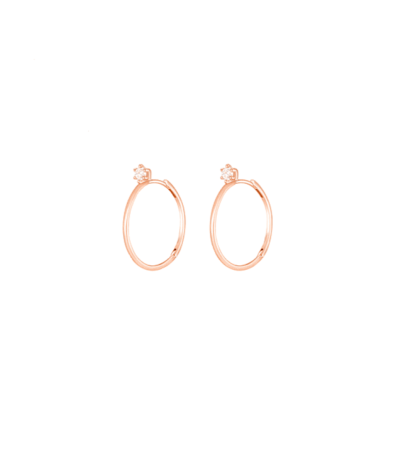 Forecasting Love and Weather (Weather People) Jin Ha-Kyung (Park Min Young) Inspired Earrings 001 - ONE SIZE ONLY / Rose Gold - Earrings