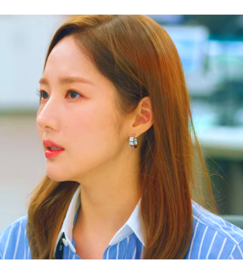 Forecasting Love and Weather (Weather People) Jin Ha-Kyung (Park Min Young) Inspired Earrings 012 - ONE SIZE ONLY / Silver - Earrings
