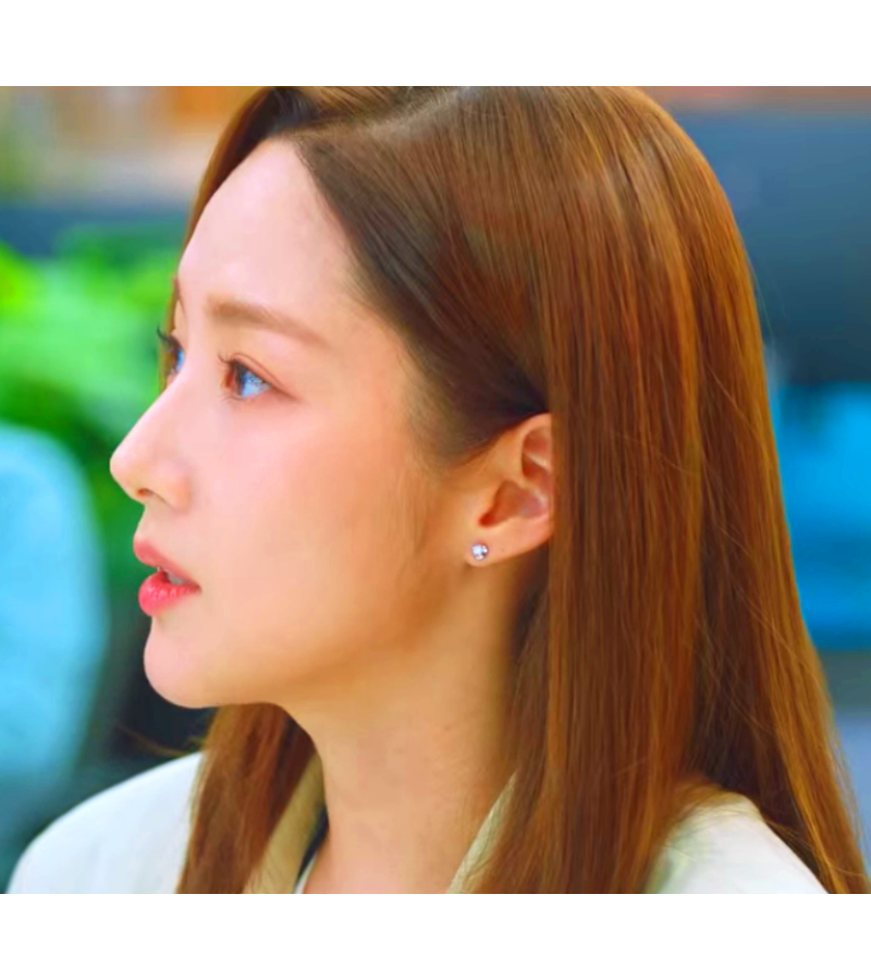 Forecasting Love and Weather (Weather People) Jin Ha-Kyung (Park Min Young) Inspired Earrings 013 - ONE SIZE ONLY / Silver - Earrings