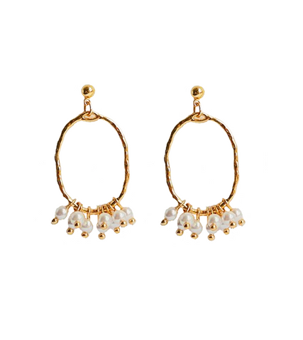 Graceful Family Im Soo-hyang Inspired Earrings 007 - ONE SIZE ONLY / Gold - Earrings