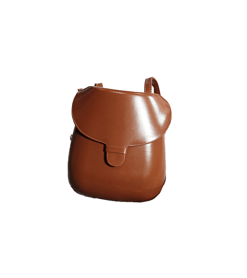 Hometown Cha-Cha-Cha Yoon Hye-jin (Shin Min-a) Inspired Bag 005 - ONE SIZE ONLY - 17 CM x 14 CM x 5 CM / Brown - Handbags