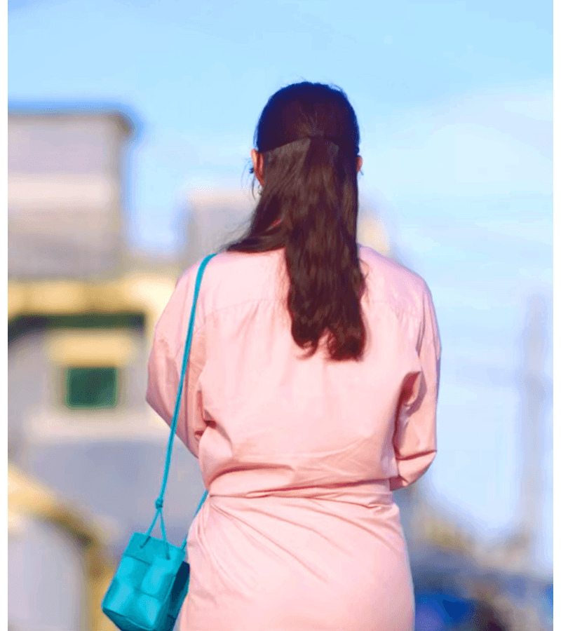 Hometown Cha-Cha-Cha Yoon Hye-jin (Shin Min-a) Inspired Bag 009 - Mini Size Only - 10 CM x 10 CM x 13 CM / Turquoise Blue - Handbags