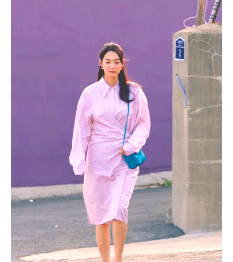 Hometown Cha-Cha-Cha Yoon Hye-jin (Shin Min-a) Inspired Bag 009 - Mini Size Only - 10 CM x 10 CM x 13 CM / Turquoise Blue - Handbags
