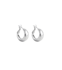 Hometown Cha-Cha-Cha Yoon Hye-jin (Shin Min-a) Inspired Earrings 021 - ONE SIZE ONLY / Silver / Mini Chunky Hoop Earrings - Earrings