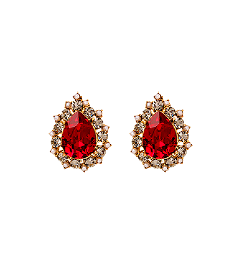 Hotel Del Luna IU Inspired Earrings 001 - ONE SIZE ONLY / Red - Earrings