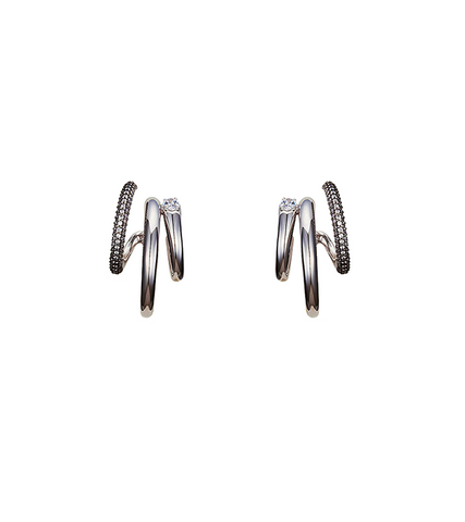 Itaewon Class Kwon Nara Inspired Earrings 002 - ONE SIZE ONLY / Silver - Earrings