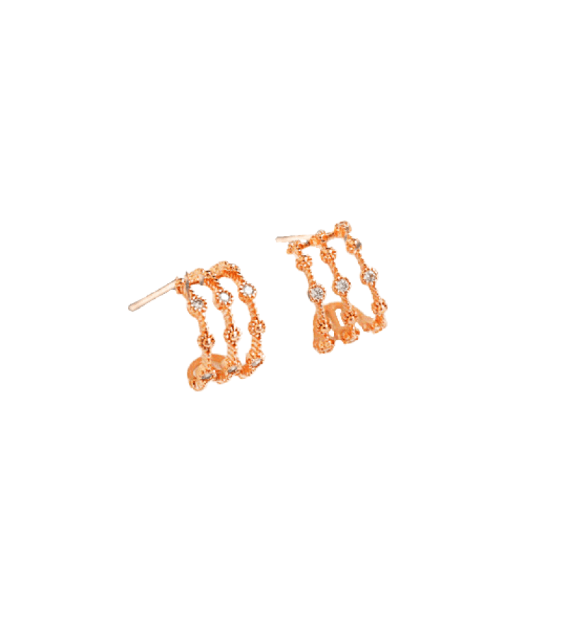 Love (ft. Marriage and Divorce) Season 2 Sa Pi-young (Park Joo-mi) Inspired Earrings 004 - ONE SIZE ONLY / Rose Gold - Earrings