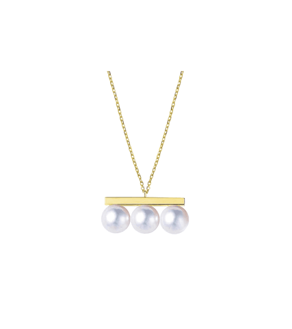 Mine Seo Hi-soo (Lee Bo-young) Inspired Necklace 002 - ONE SIZE ONLY / Gold / Made With 100% Freshwater Pearls - Necklaces