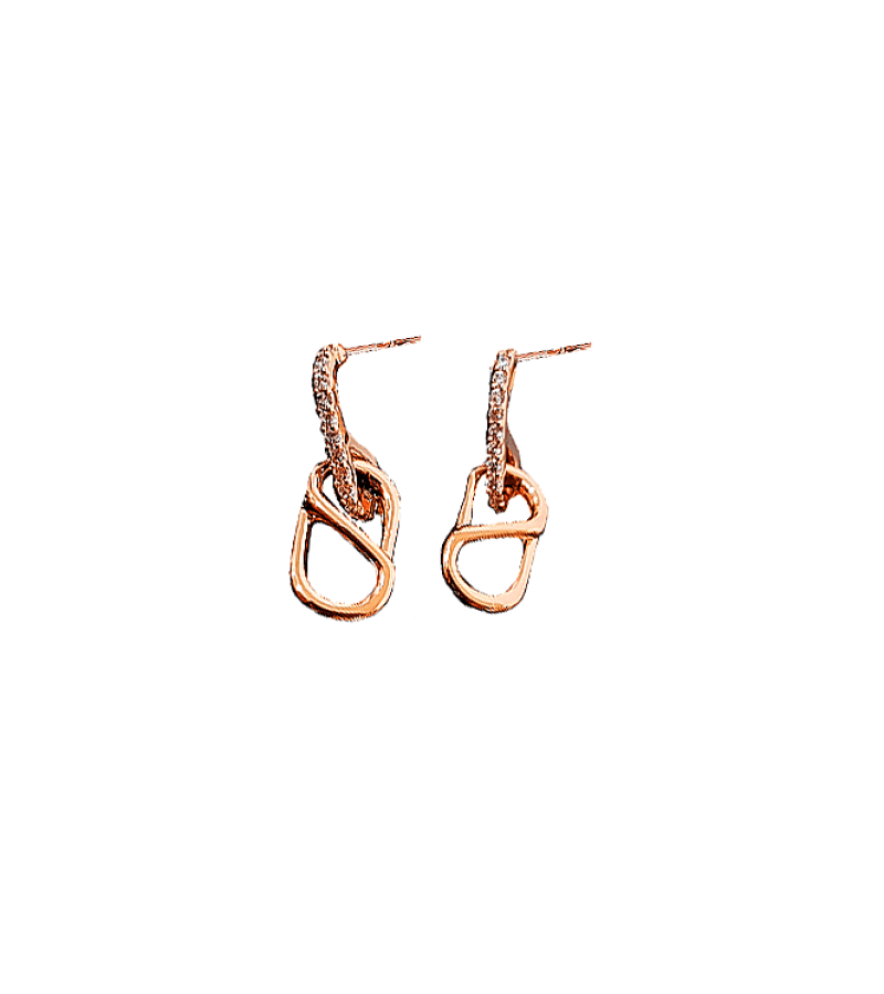 Nevertheless Yoo Na-bi (Han So-hee) Inspired Earrings 007 - ONE SIZE ONLY / Rose Gold - Earrings