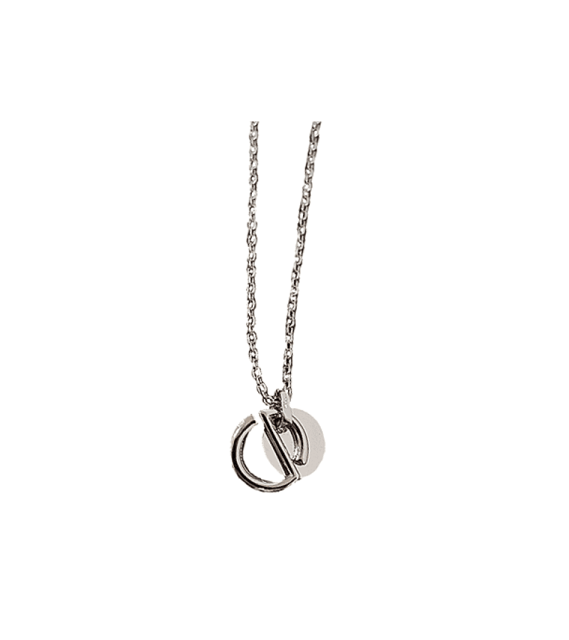 Nevertheless Yoo Na-bi (Han So-hee) Inspired Necklace 008 - Pattern A Only (Top Layer) / Silver - Necklaces