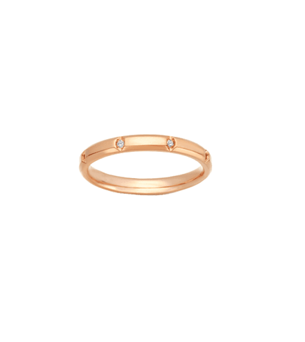 Nevertheless Yoo Na-bi (Han So-hee) Inspired Ring 002 - Pattern A (With Rhinestones) / Rose Gold - Rings