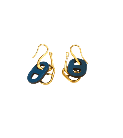 Penthouse 3 Shim Su-ryeon (Lee Ji-ah) Inspired Earrings 004 - ONE SIZE ONLY / Dark Blue - Earrings