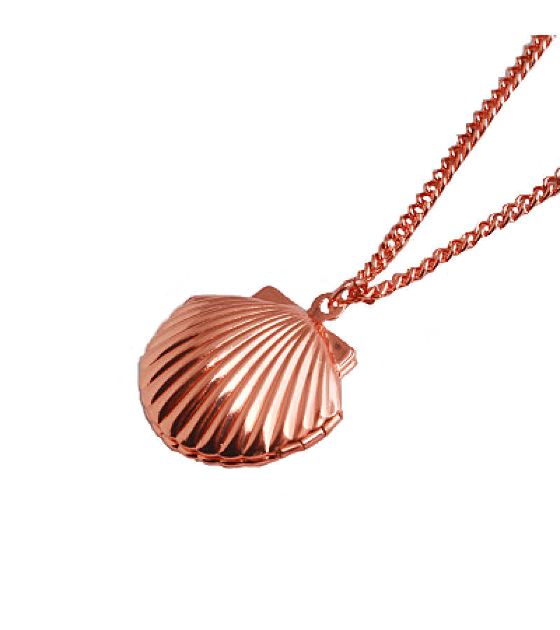 When The Camellia Blooms Gong Hyo Jin Inspired Seashell Locket Necklace - ONE SIZE ONLY / Rose Gold - Necklaces